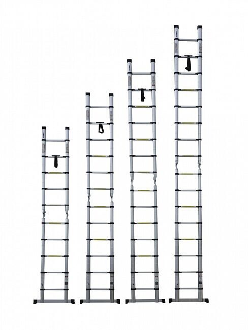 Лестница телескопическая двухсторонняя с шарниром Alumet DTLH 2,2+2,2